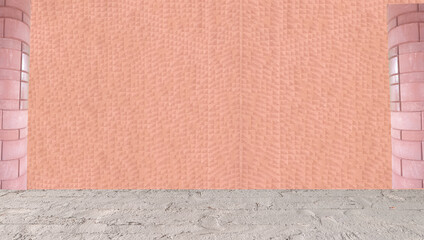 color brick andold red brick wall texture background