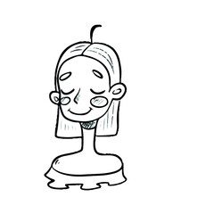 Vector design on a white isolated background for postcards, banners, stickers for social networks.