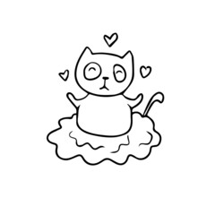 Vector design on a white isolated background for postcards, banners, stickers for social networks.
