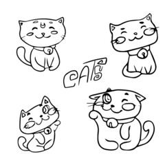 Vector design on a white isolated background for postcards, banners, stickers for social networks.