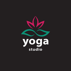  yoga abstract logo vector image