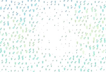 Light green, yellow vector texture with male, female icons.