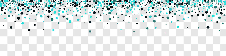 Blue Confetti Transparent Vector Panoramic