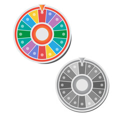 Wheel of fortune vector illustration. Wheel of fortune logo