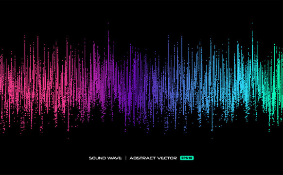 sound wave abstract vector background