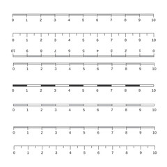 Map scales graphics for measuring distances vector