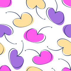 Multicolor vector seamless pattern with cherries berries. Perfect for T-shirt, textile and prints. Doodle style illustration for decor and design.
