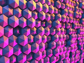 Hexagon Poligon Colorful Abstract futuristic Background