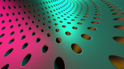 Colorful round metal dots mesh texture background