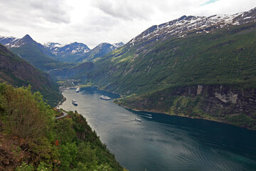 Fototapeta na wymiar Geiranger Fjord - nature heritage, Norway