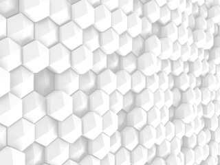 White Geometric Hexagon Abstract Background