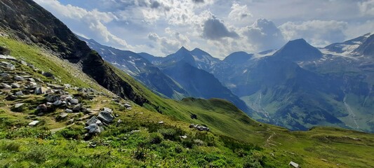 View of the mountains in Austra with rocks