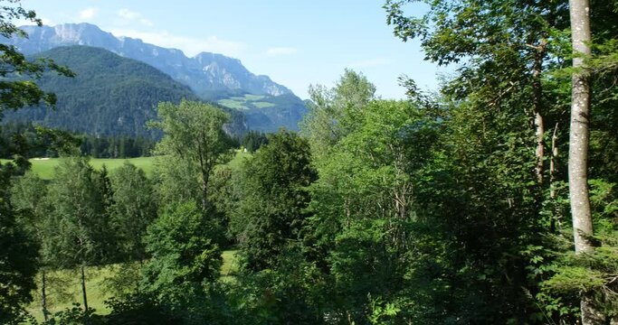 Berchtesgaden, Germany - August 9, 2021: What remains of the Berghof Hitler's residence and headquarter in the Obersalzberg. What he saw from his window. 4K UHD 29,97fps ProRes 422 HQ 10 bit 