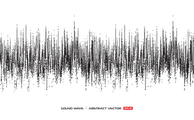 sound wave abstract vector isolated on white background