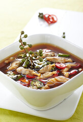 Delicious Chinese dishes, cold clam meat