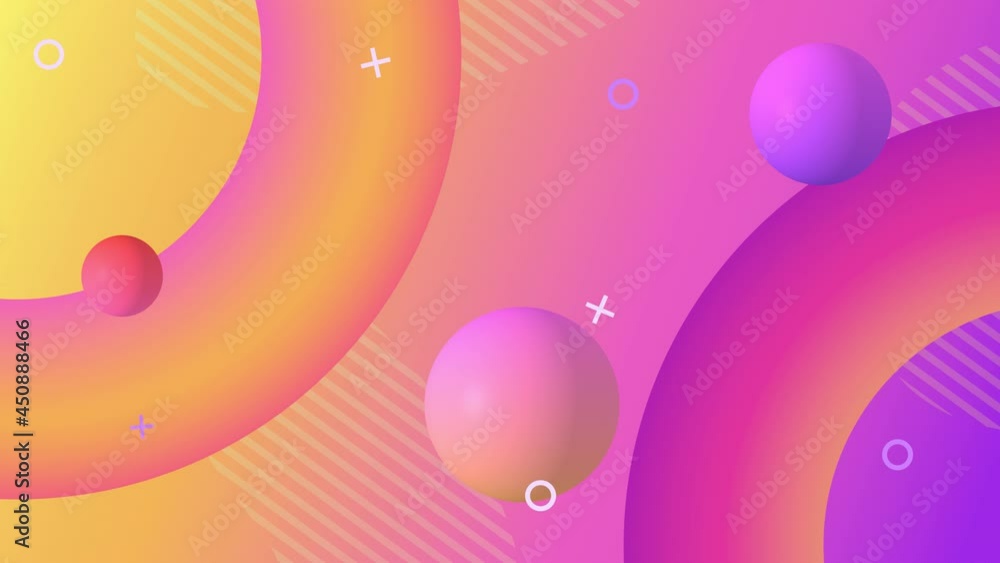 Poster motion abstract geometric shapes colorful memphis background. elegant and dynamic style for business