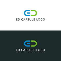 LETTER E AND D CAPSULE LOGO