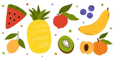 Hand Drawn Illustration Fruit Collection