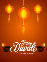 Happy Diwali Festival Light Celebration Flyer
