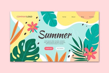 Hand Drawn Summer Landing Page Template_3