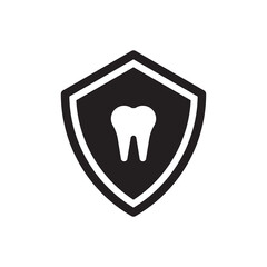 Protection security teeth and tooth icon