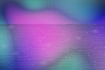 Obraz premium 2d illustration futuristic technology background
