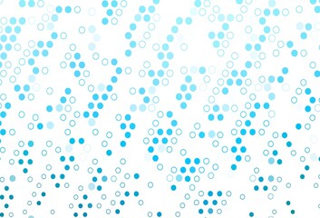 Light BLUE vector background with bubbles.