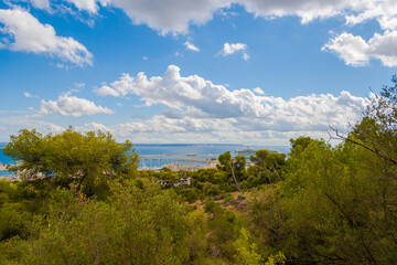 Fototapeta na wymiar Majorca Island, a port on the Balearic Sea coast