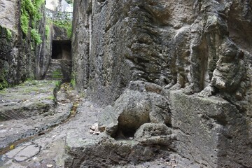 ancient 1500 years old buddhist jogeshwai caves in mumbai,maharastra,india,asia