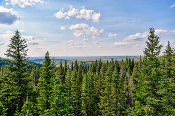 Landscapes around Elkwater Lake and surrounding region in Cypress Hills Alberta