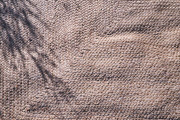 Texture for the background of a carpet made with plant fibers, esparto grass.