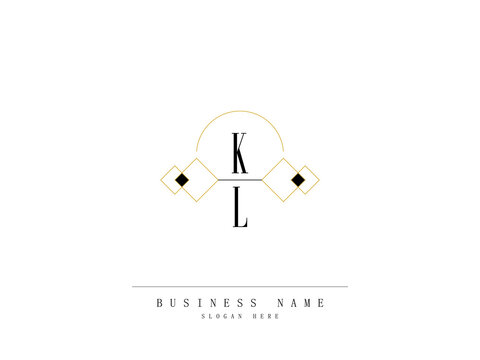 Letter KL Logo, Creative kl Logo Template with Creative Line Art Concept Premium Vector for Luxury Diamond Ring Store and etc