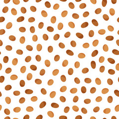 Teff vector cartoon seamless pattern for template farmer market design, label and packing.