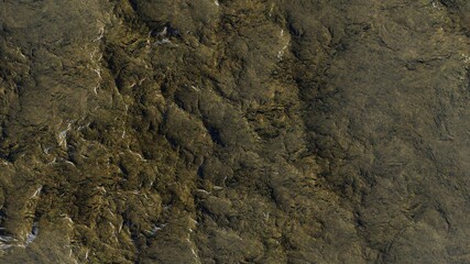 abstract cosmic texture, top view of alien planet