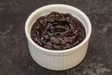 Black Pepper sauce in the bowl