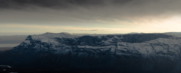 Sarek national park panorama scenery.