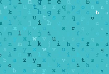 Light blue vector texture with ABC characters.