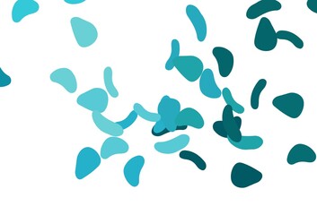 Light BLUE vector template with memphis shapes.