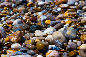 sea ​​stones wet beautiful background