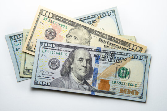 Cash dollars bills isolated money finance