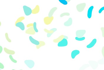 Light Blue, Yellow vector background with abstract forms.