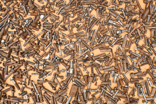 Bulones Tornillos Tuercas Oxidados Viejos