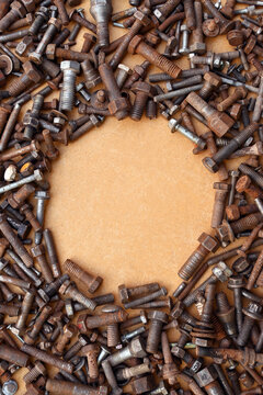 Bulones Tornillos Tuercas Oxidados Viejos