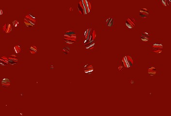 Light red, yellow vector template with circles.