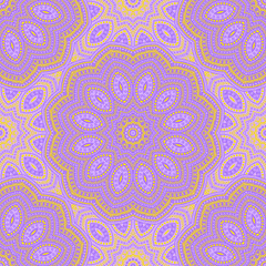 purple orange seamless pattern tile design