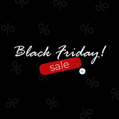 Black Friday Sale banner. Vector illustration