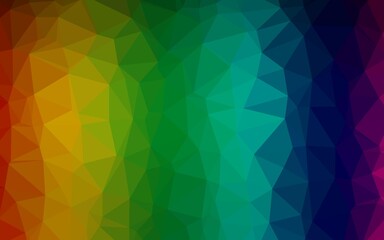 Fototapeta premium Dark Multicolor, Rainbow vector triangle mosaic cover.