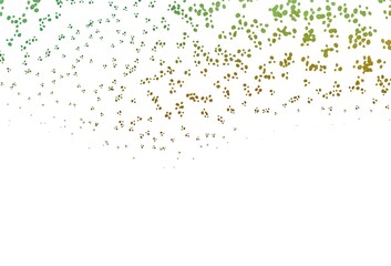 Light Green, Yellow vector pattern with bubble shapes.