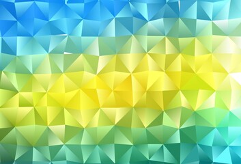 Light Blue, Yellow vector low poly layout.