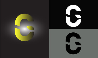 Grafic Vector Of Abstract letter G logo design. Creative,Premium Minimal emblem design template.	